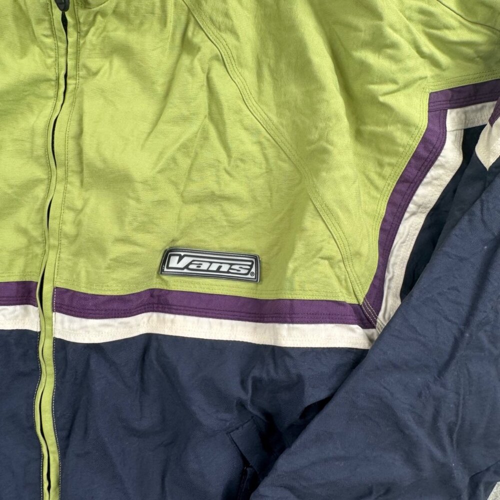 Vintage Vans Mens Snowboard Jacket XL Lime Navy 90s Colorblock - Picture 4 of 11